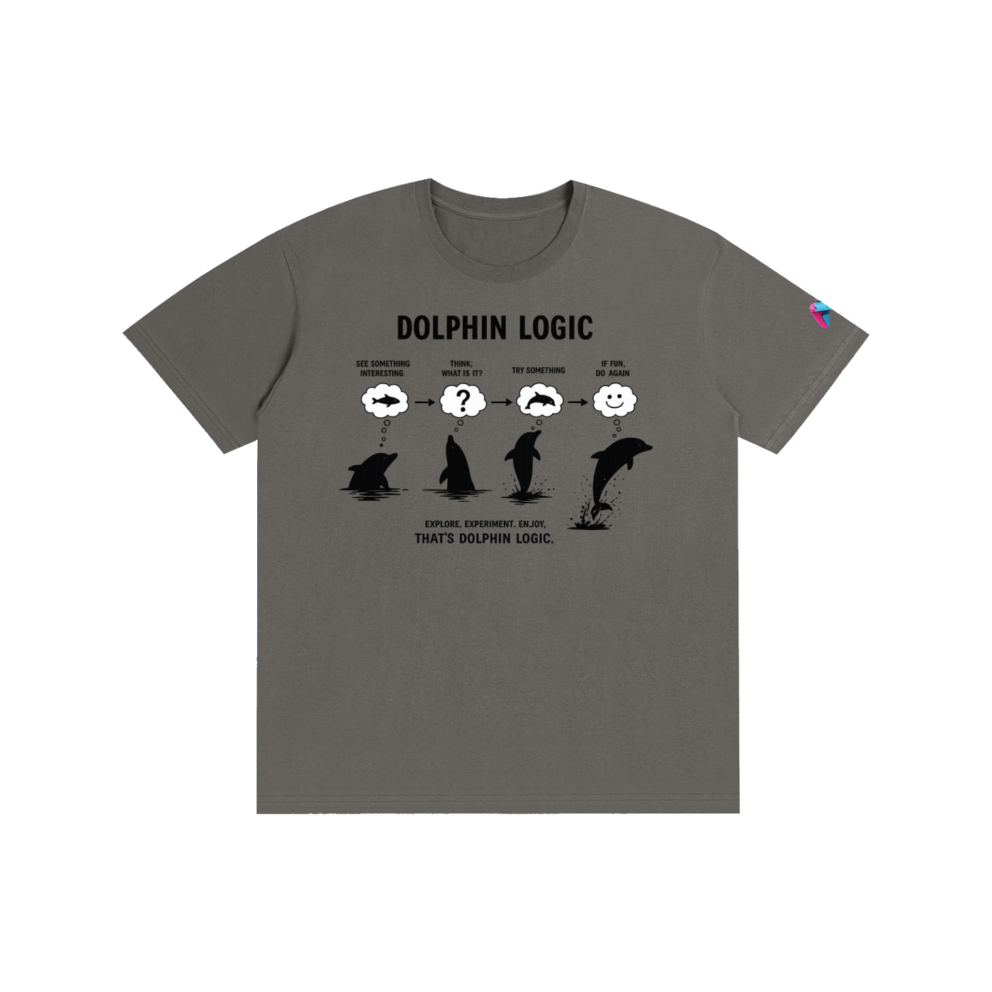 Dolphin Logic | Pure Cotton Unisex T-Shirt